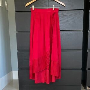 Maje Asymmetrical Red Skirt